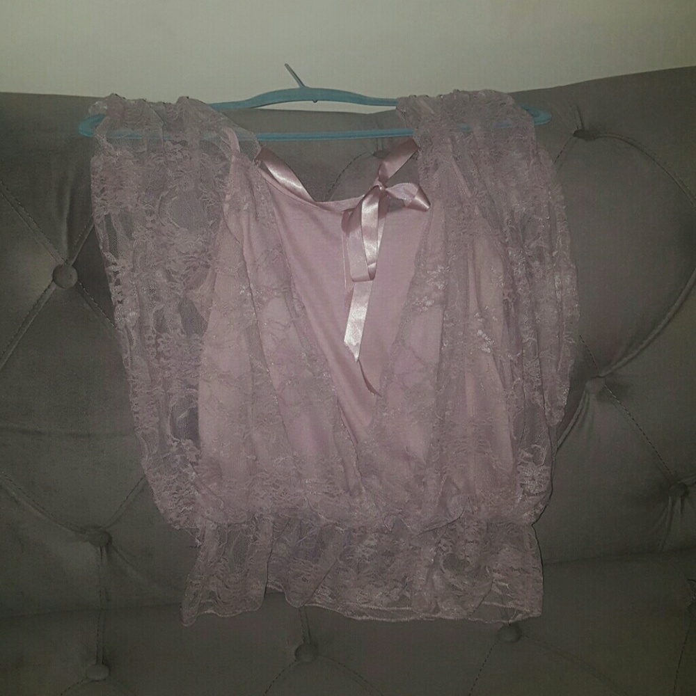 Lace double layered top